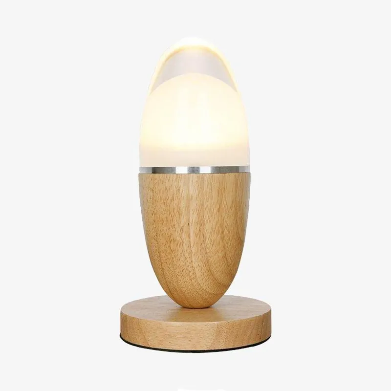 Lampe à poser LED en bois : Egg-Light