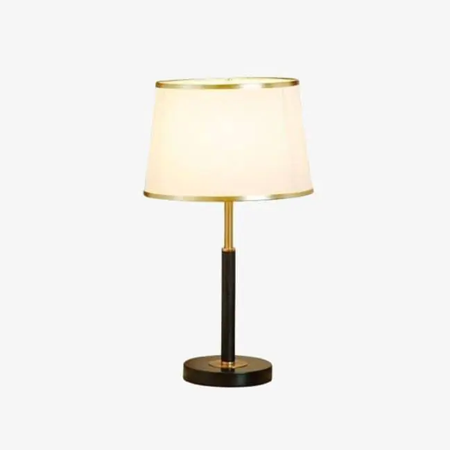 Lampe à poser moderne avec abat-jour doré LED