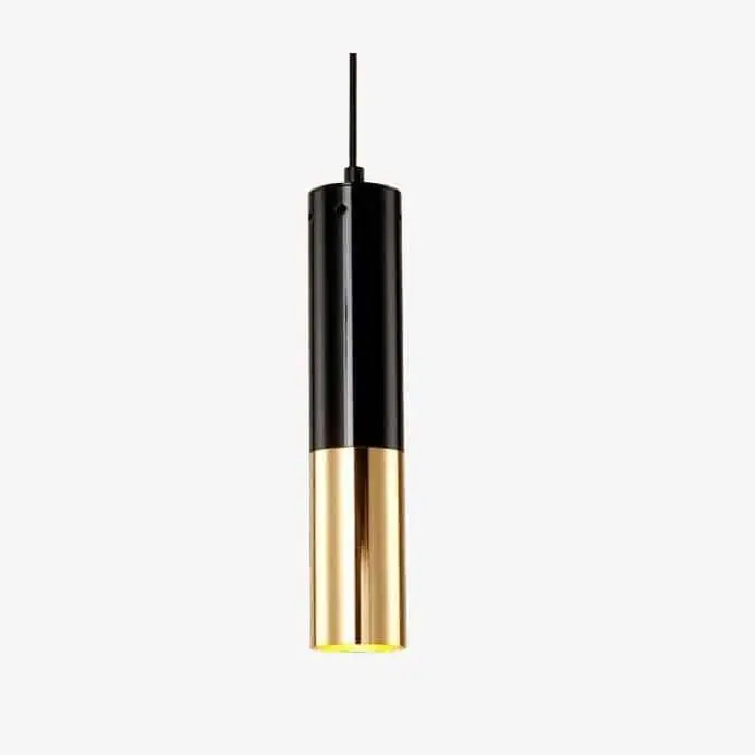 Suspension design LED Faryto en métal noir et doré
