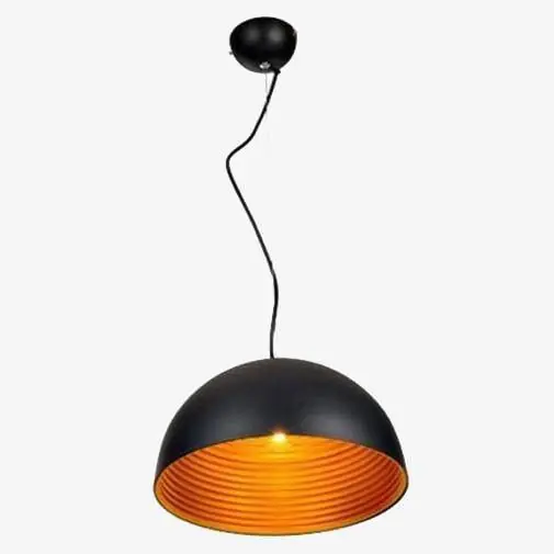Suspension LED « Island Style » en métal avec abat-jour arrondi