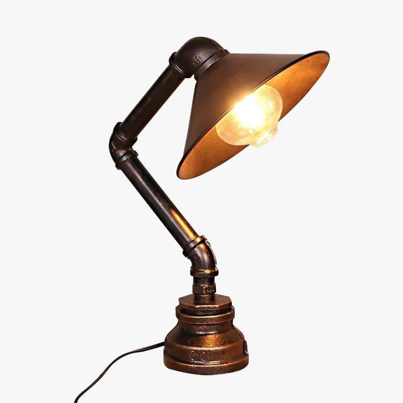 Lampe à poser rétro LED métal industrielle