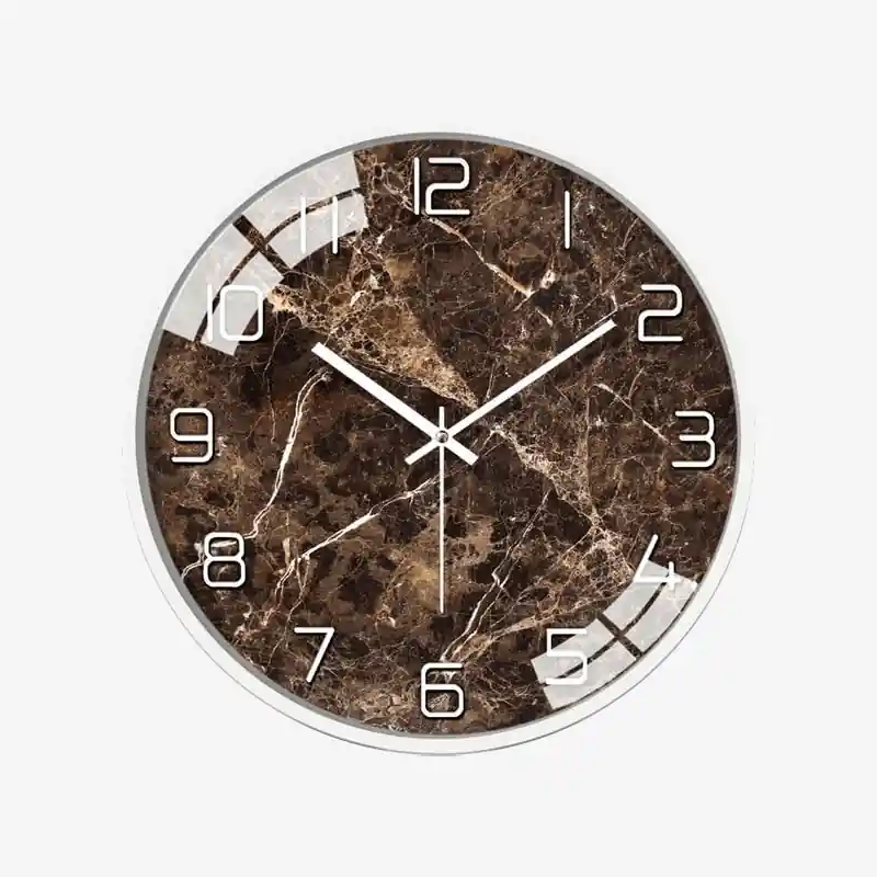 Horloge murale en marbre marron - Relojic.ImageLayout