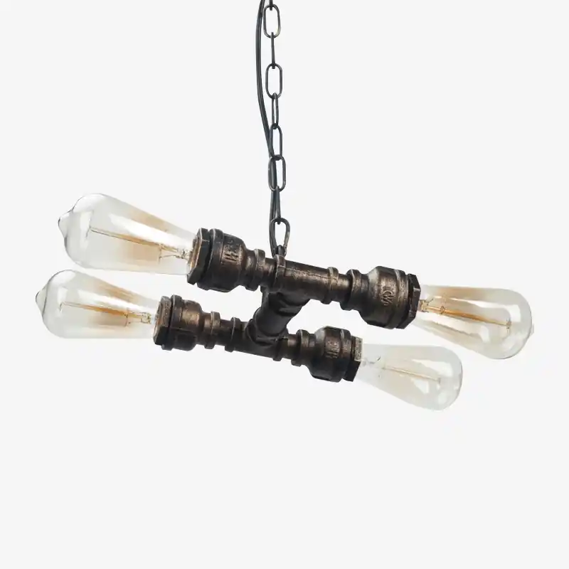 Suspension industrielle LED en métal - Style Retro