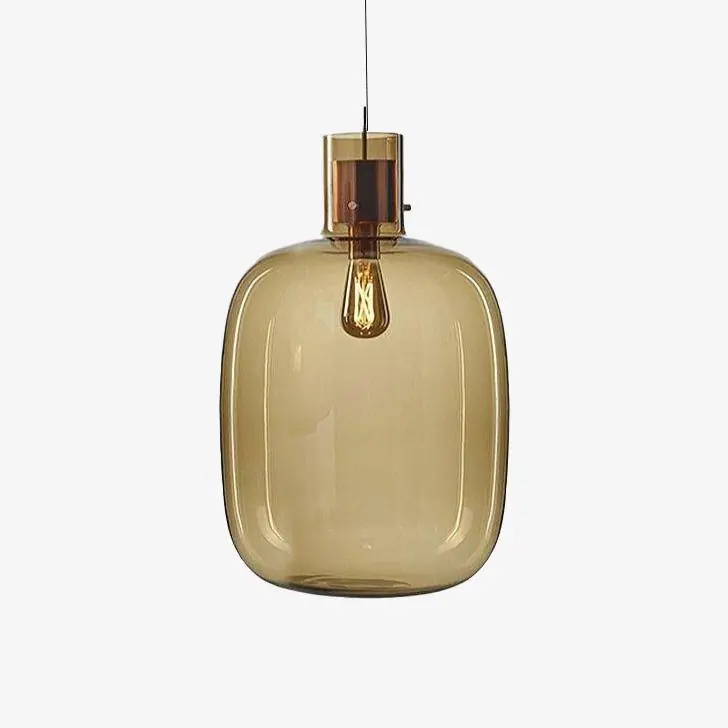 Suspension LED Design en Verre avec Abat-Jour Coloré