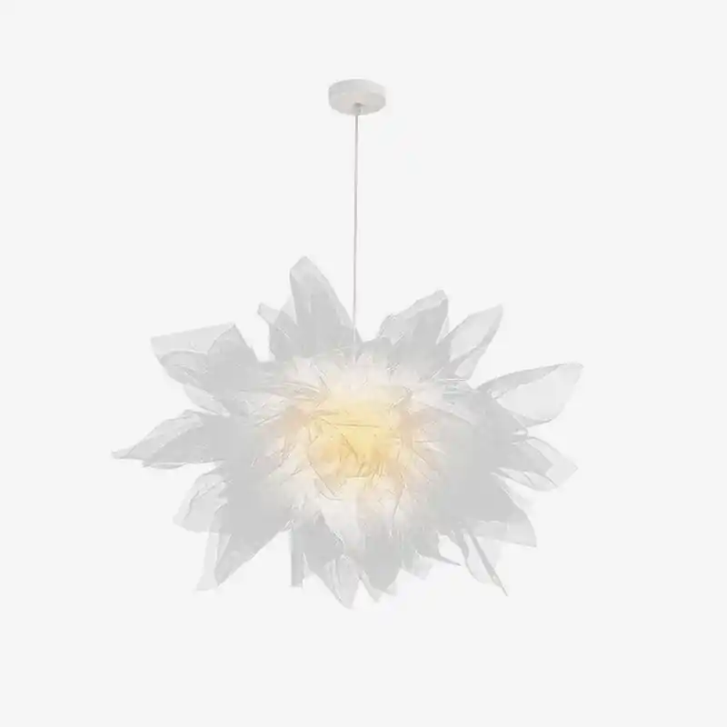 Suspension LED Fleur en Tissu