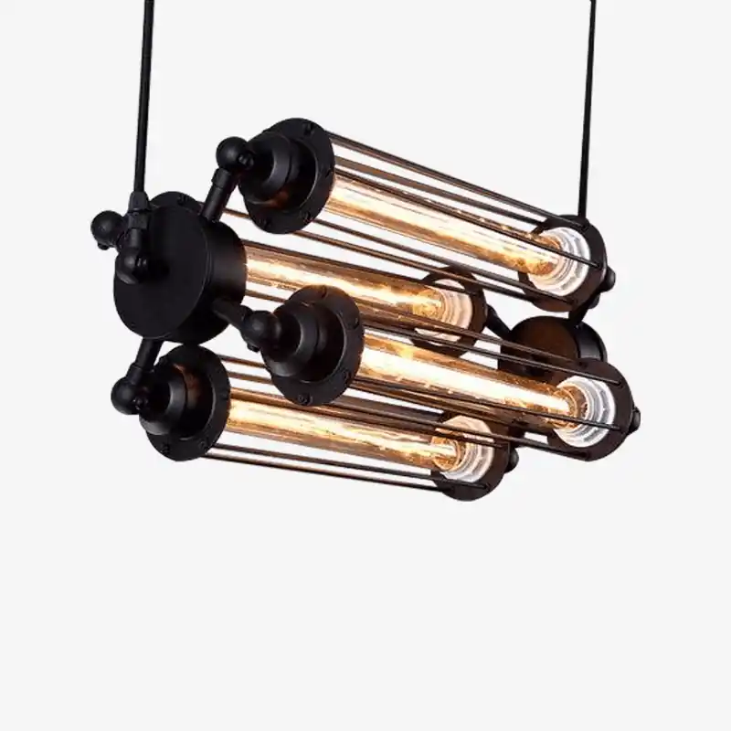 Suspension LED industrielle métal rétro