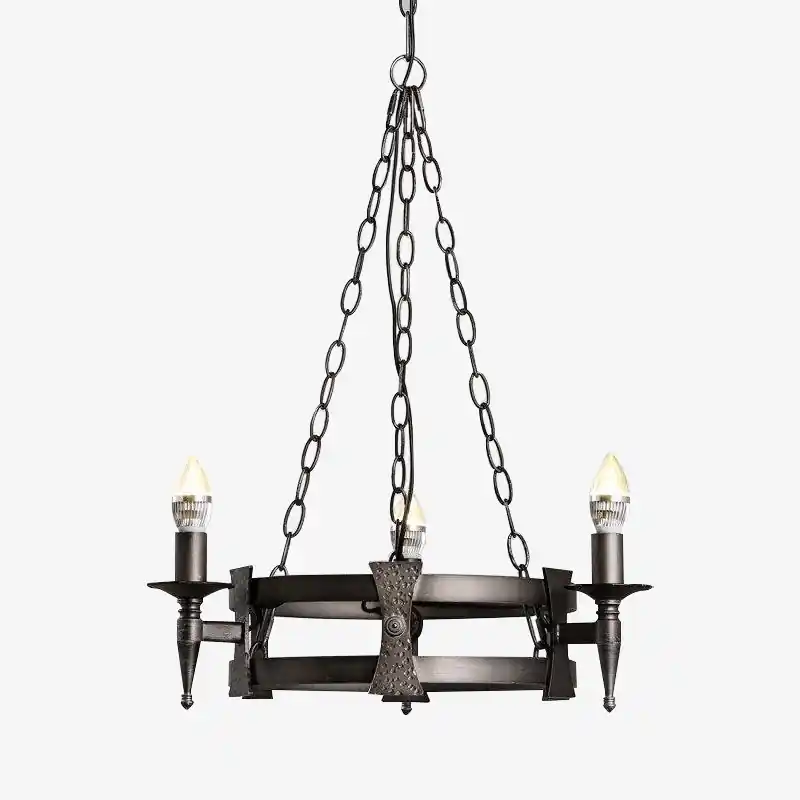 Suspension rétro LED « Chaines & Métal »