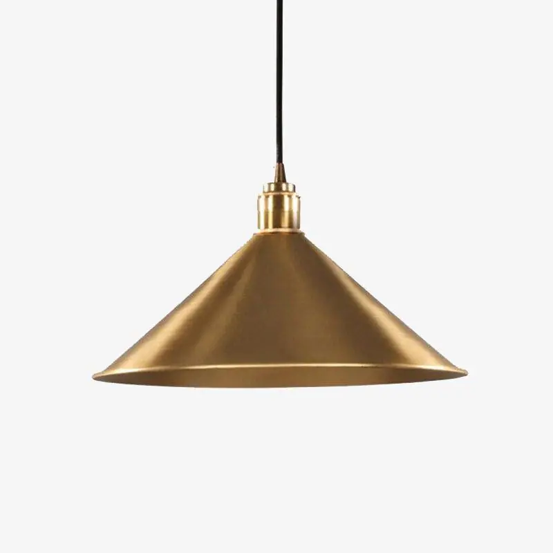 Suspension Loft LED dorée conique