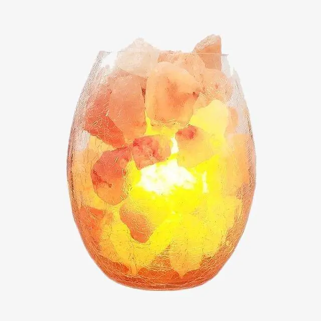 Lampe LED en pierres de sel de l'Himalaya