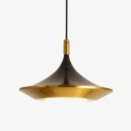 Suspension LED Triangulaire Dorée