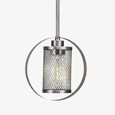 Lustre industriel LED \\"Cage & Cercle\\" Tea