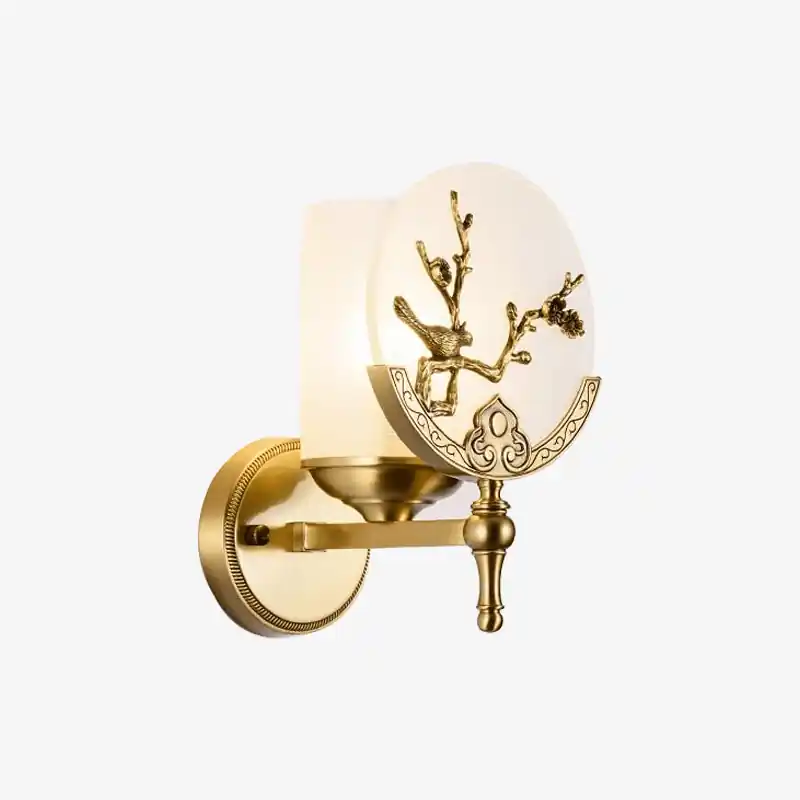Applique murale LED de luxe en marbre doré