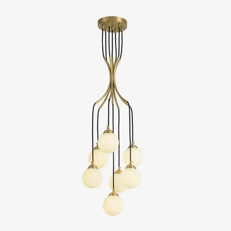 Suspension LED dorée Spiral