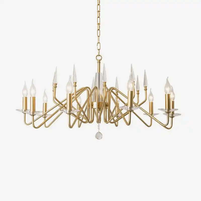 Lustre LED Cristal Doré