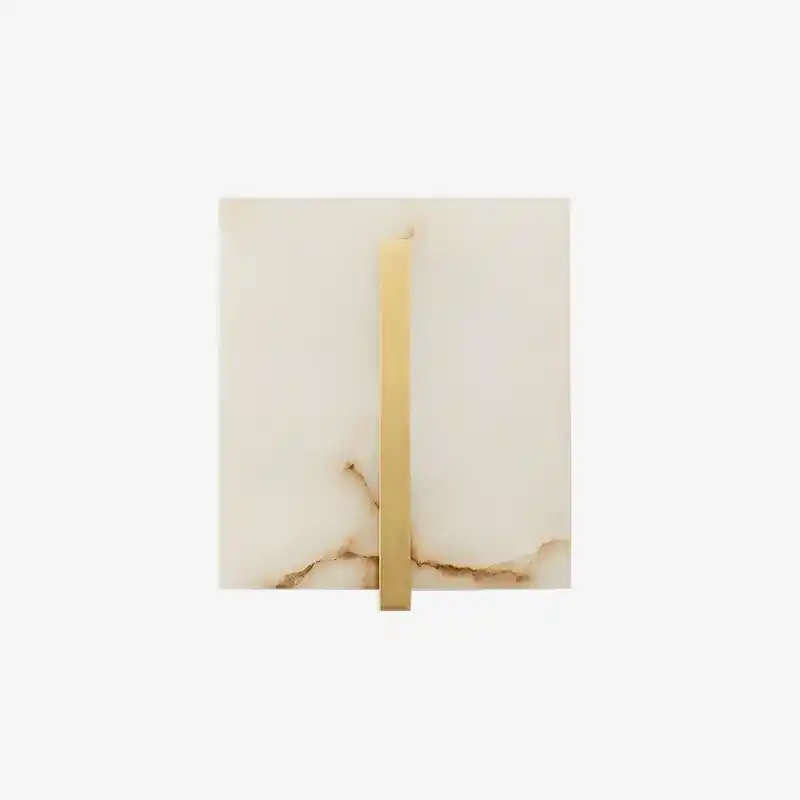 Applique murale en marbre blanc et doré LED