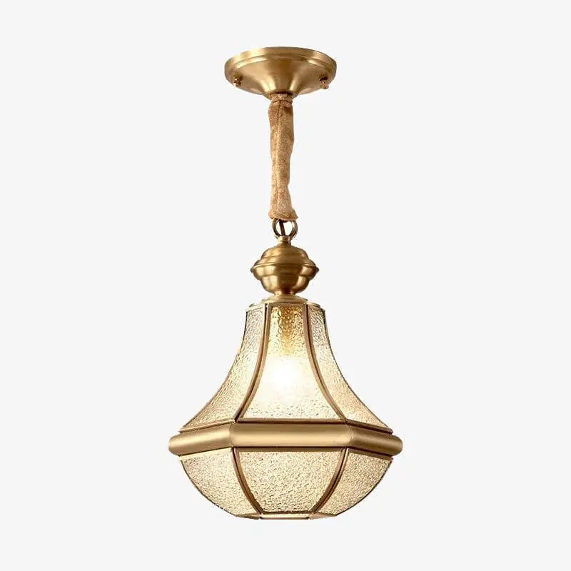 Suspension rétro LED dorée en verre - Balcony Gold.
