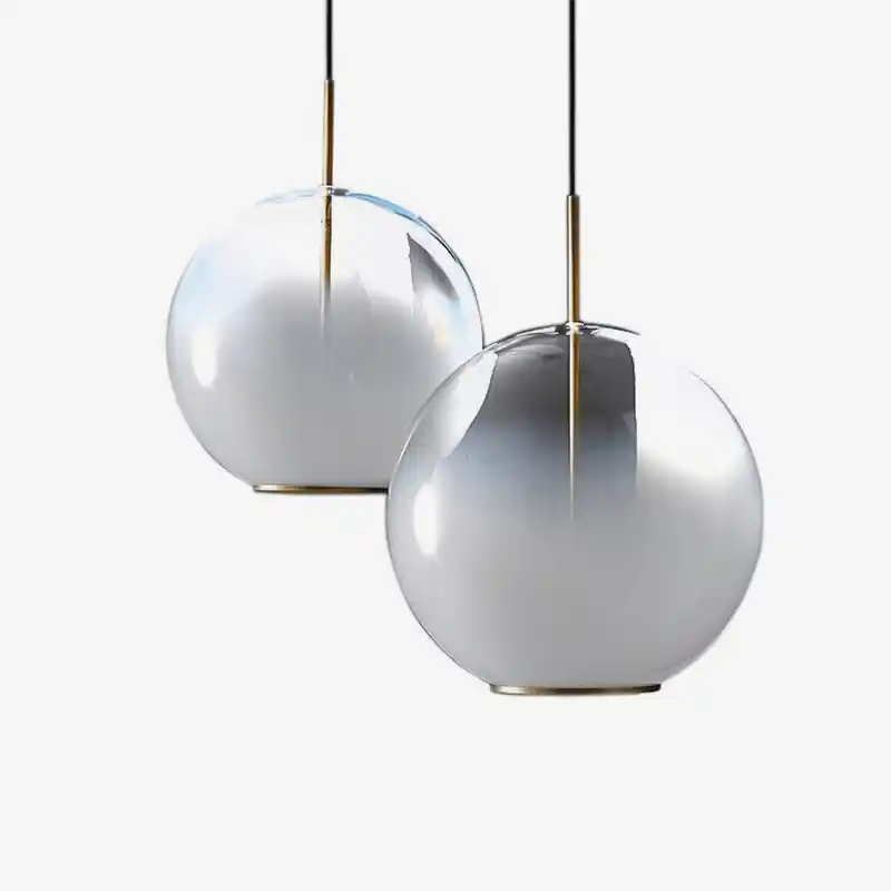 Suspension LED Nordic en verre blanc