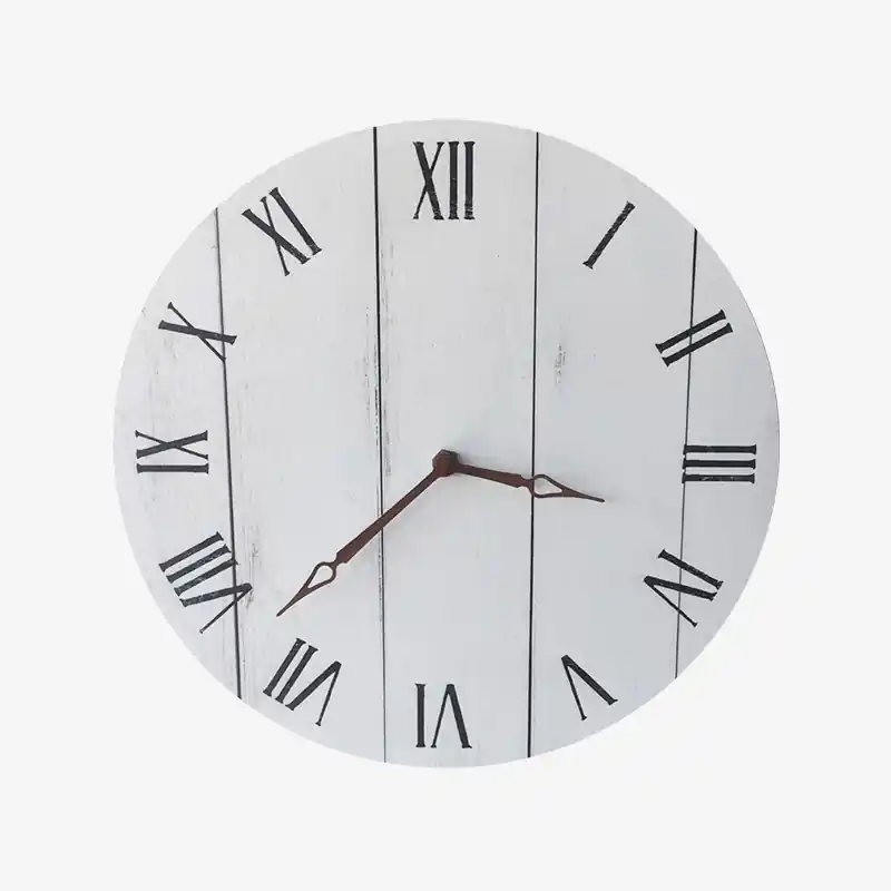 Horloge murale scandinave blanche - 28cm