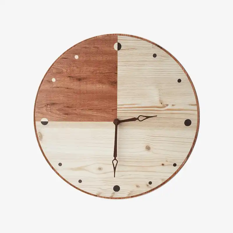 Horloge murale scandinave en bois marron 28cm Nordic Hours