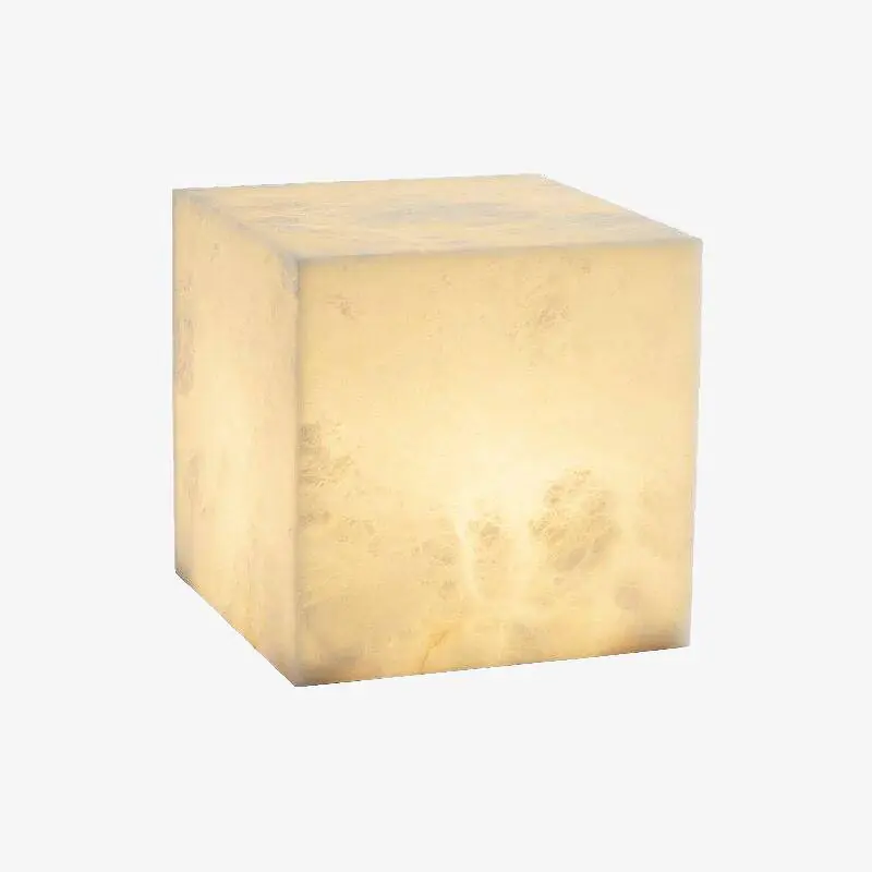 Lampe Cube LED Marbrée Design