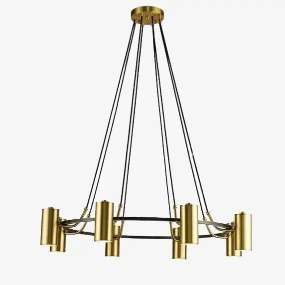 Lustre LED Design Noir et Or