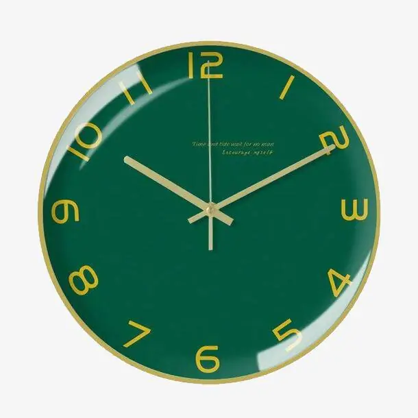 Horloge ronde vert sapin 30cm Creative Clocks