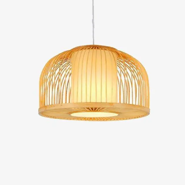 Suspension en bambou LED - Cylindres style Asian
