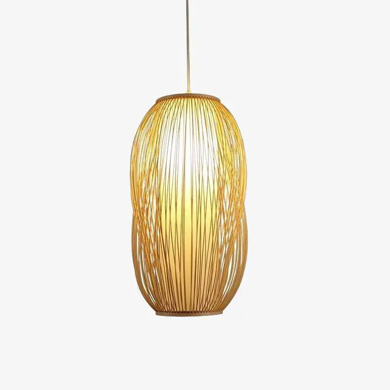 Suspension LED Shade en rotin