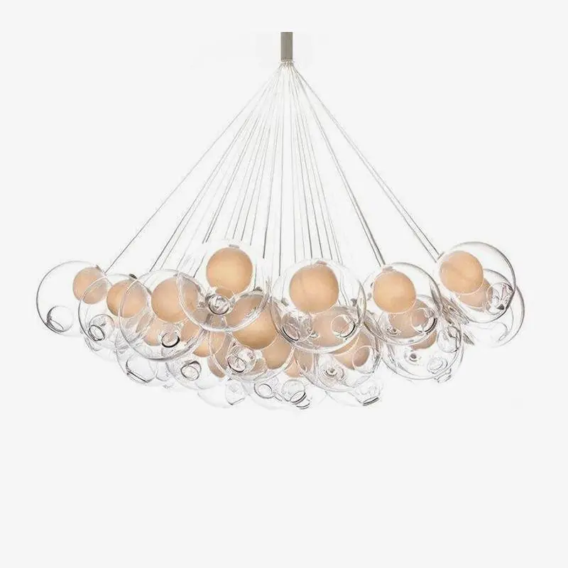 Lustre LED Luxe en Verre Déformé