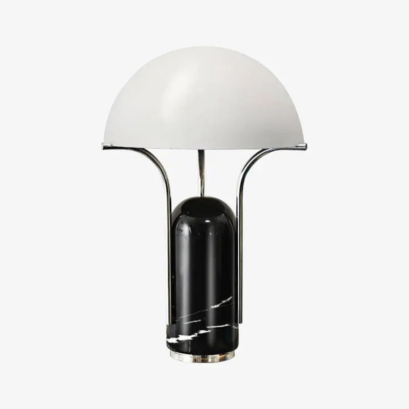 Lampe à poser LED en métal et marbre style Mushroom - Élégance Illuminée
