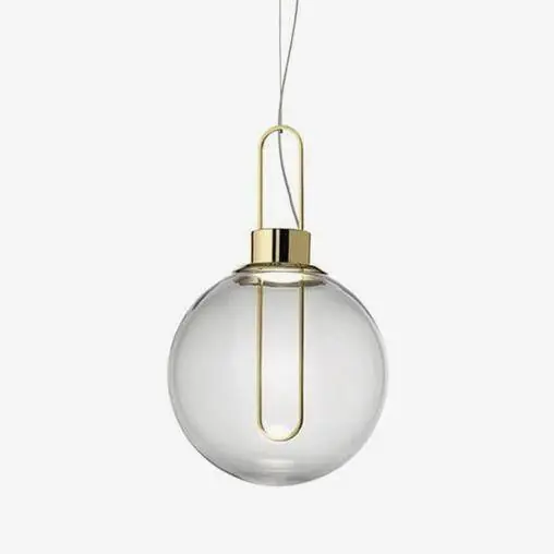 Boule de verre et socle chromé: Suspension Design