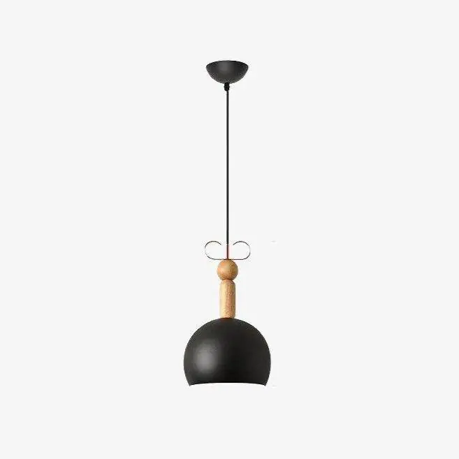 Suspension moderne en bois et colorée
