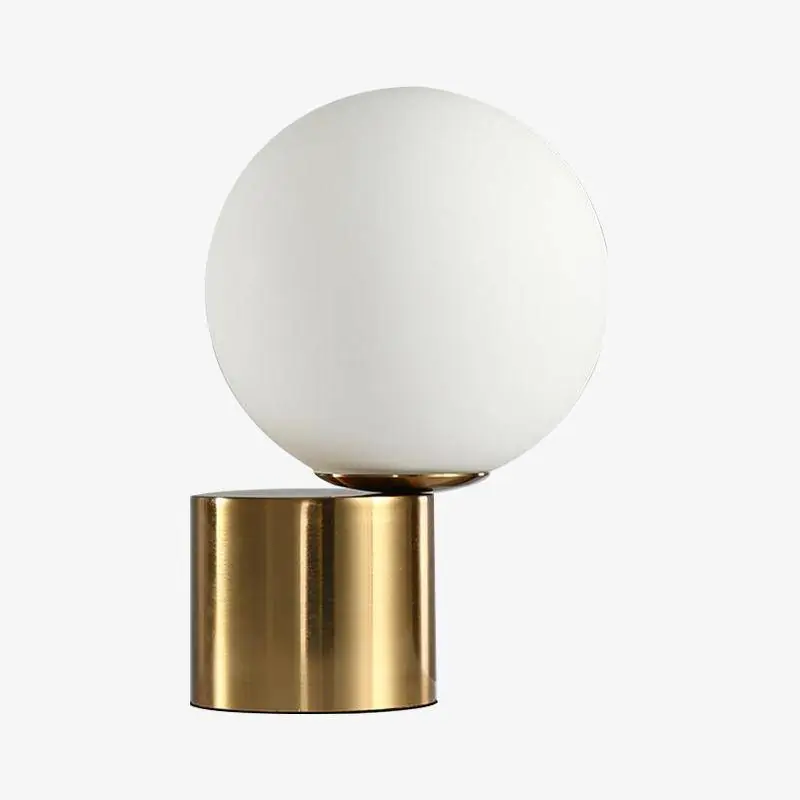 Lampe de chevet dorée en verre moderne