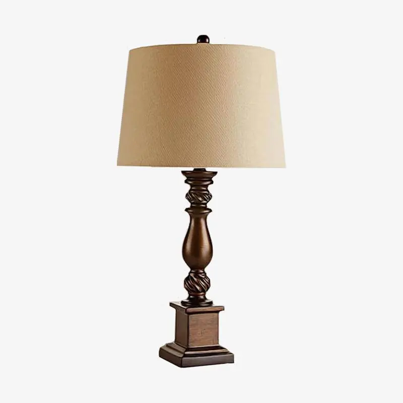Lampe de chevet en résine avec abat-jour en tissu American