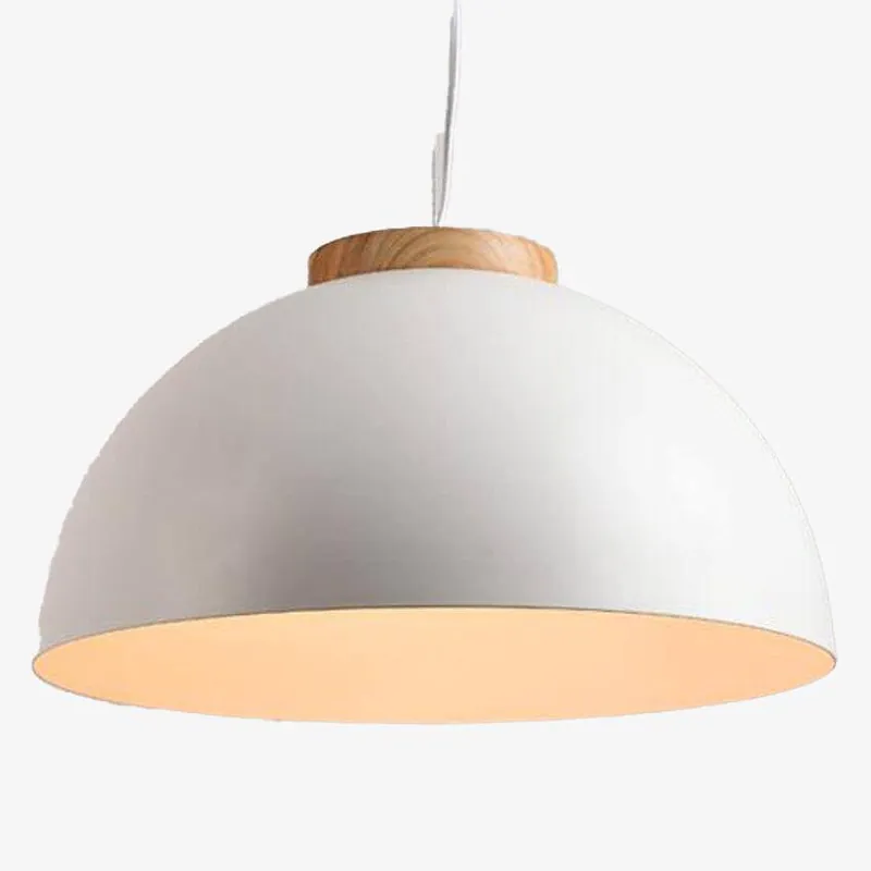 Suspension Globe Blanc & Bois