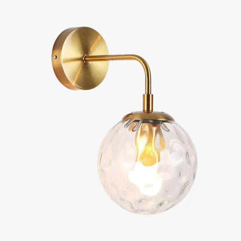 Applique murale à LED avec boule en verre Glow
