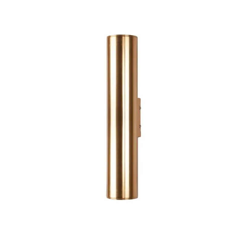 Tube cylindrique doré à LED - Design élégant