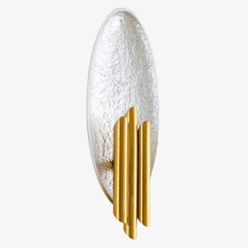 Design Coquillage Ovale et Lampes Dorées Shell