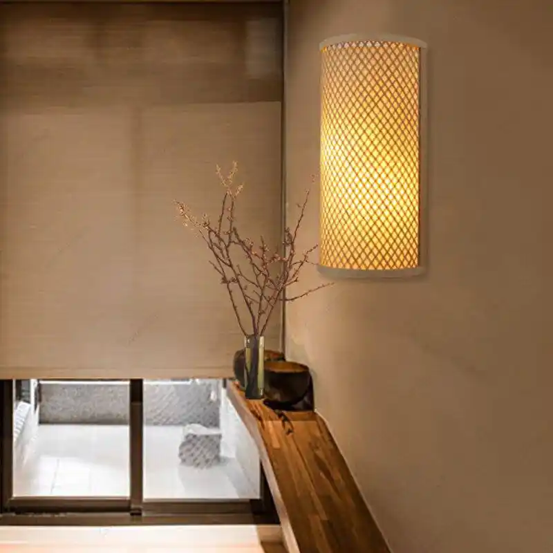 Applique en bambou LED japonais