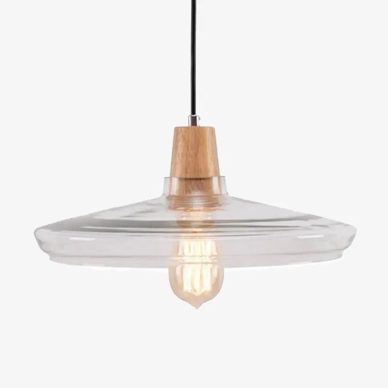Suspension Vintage en verre conique avec LED