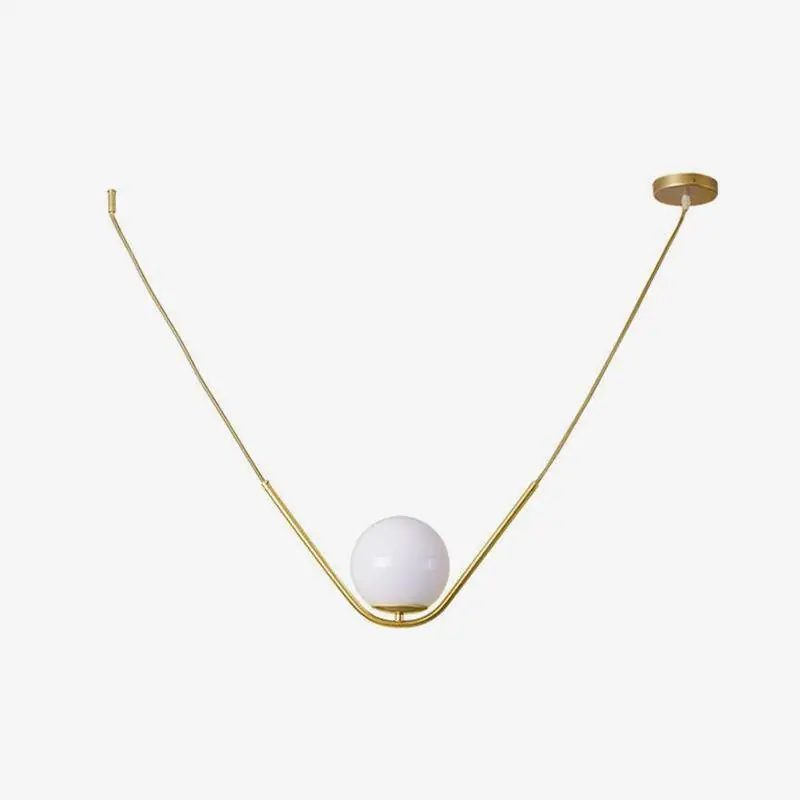 Suspension Arto : Boule de Verre avec Bras Doré