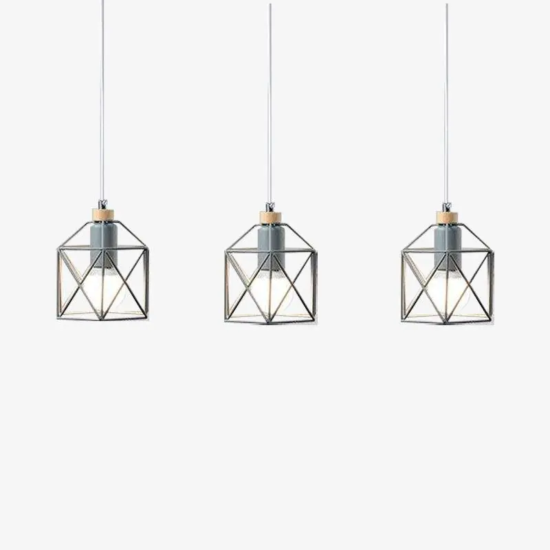 Suspension LED Cage Métal Moderniste