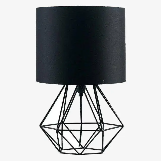 Lampe de chevet Hoel en cage géométrique en métal