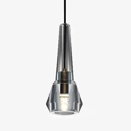 Suspension design en verre fumé cristal LED Luxury