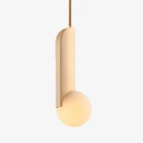 Suspension design LED doré \\"Brass Boules\\"