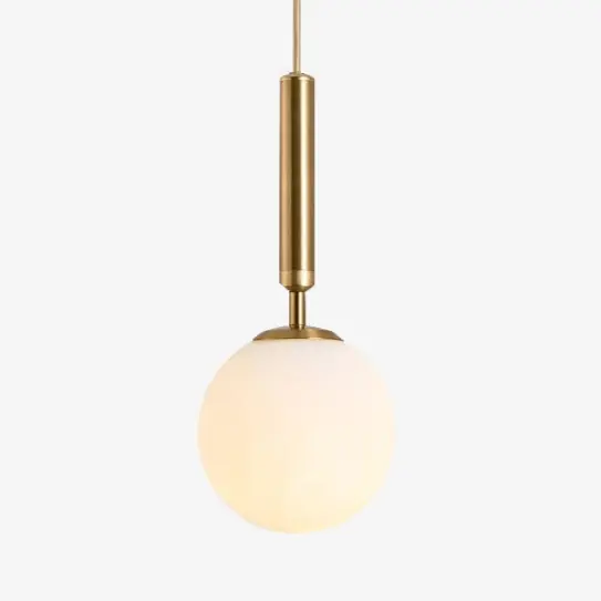 Suspension dorée avec boule en verre: Le Tube Chic