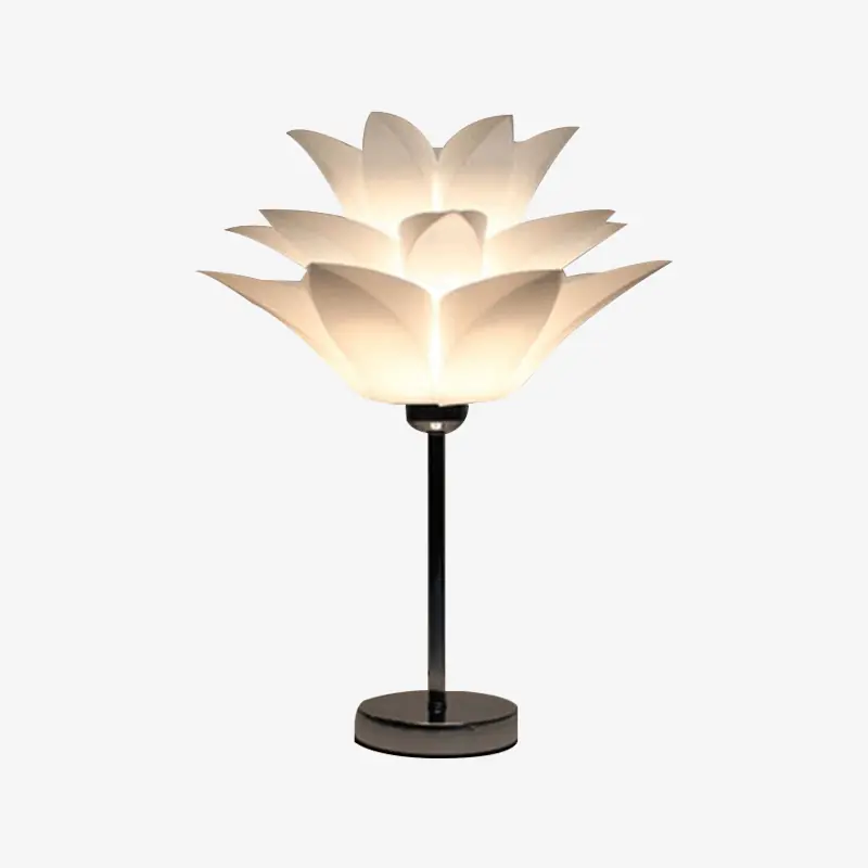 Lampe de bureau LED Fleur de Lotus Blanche