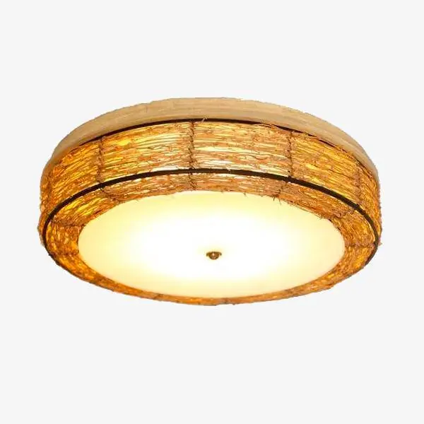 Plafonnier LED Rattan Round