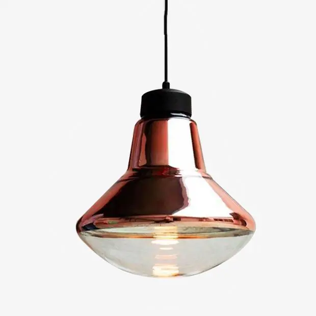 Suspension LED design en verre chromé Bronze \\"Lumina\\"