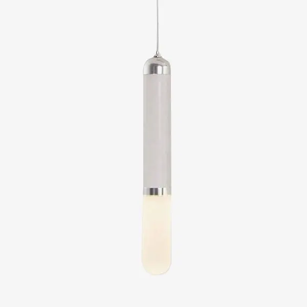 Suspension LED Vintage Blanche Cylindrique